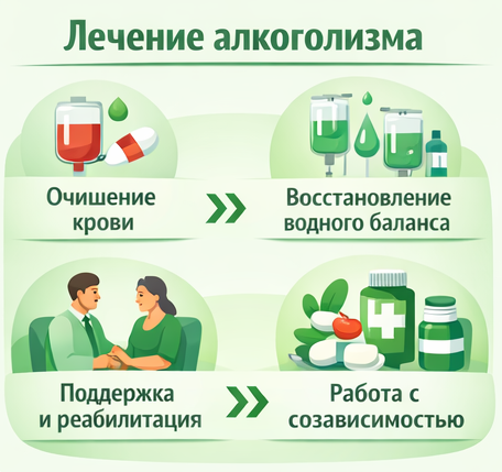 лечение алкоголизма в Вельске этапы